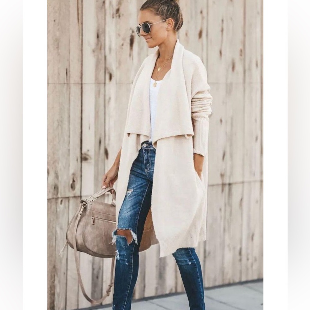 Vici Grey Fireside Pocketed Knit Cardigan in size XS/S